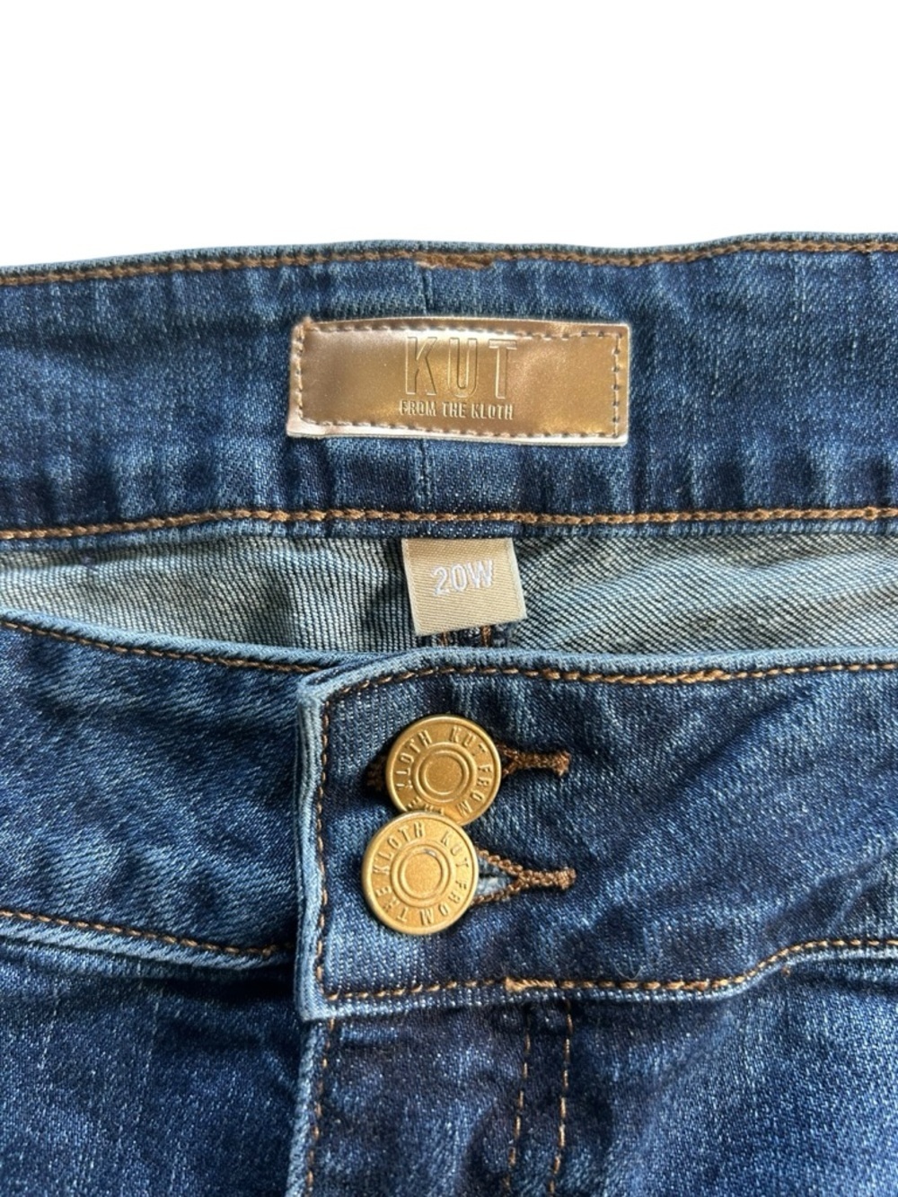 Kut From The Kloth Meg High Rise Wide Waistband Wide Leg Jeans Patch Pockets 20W - Picture 8 of 13
